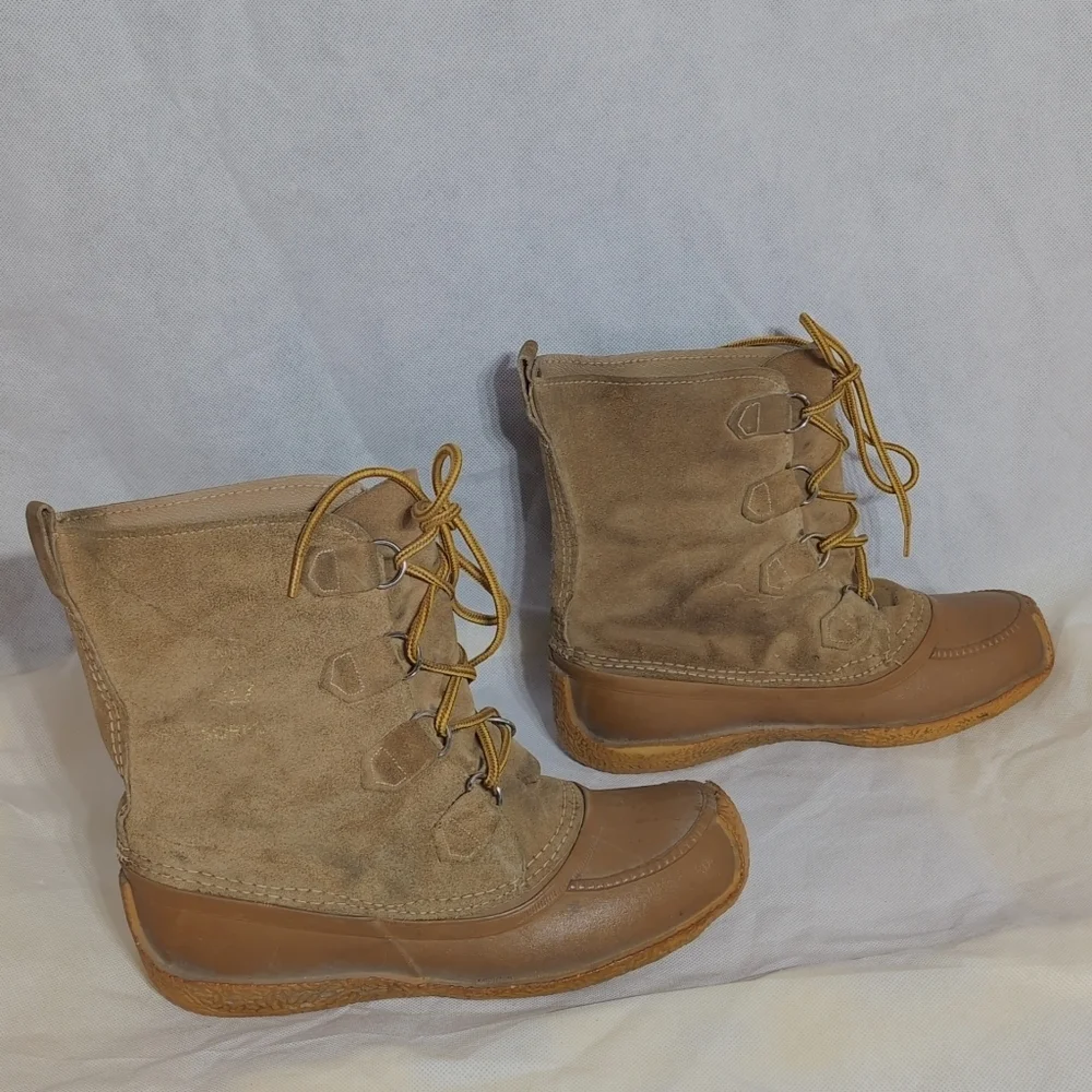 Vintage Sorel Sz 8 Tundra Tan Women's Combat Snow Boots